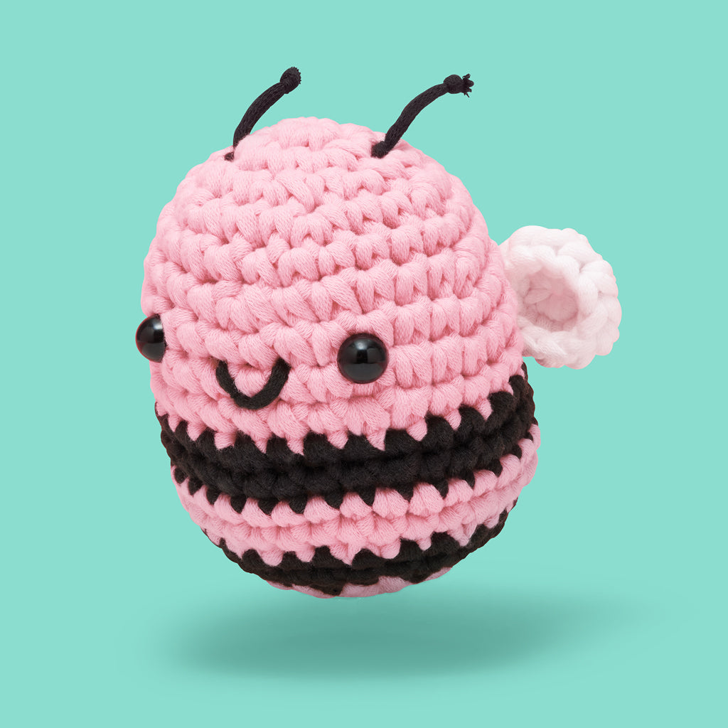 Cornelius the Bee Pink Crochet Kit - Make Small