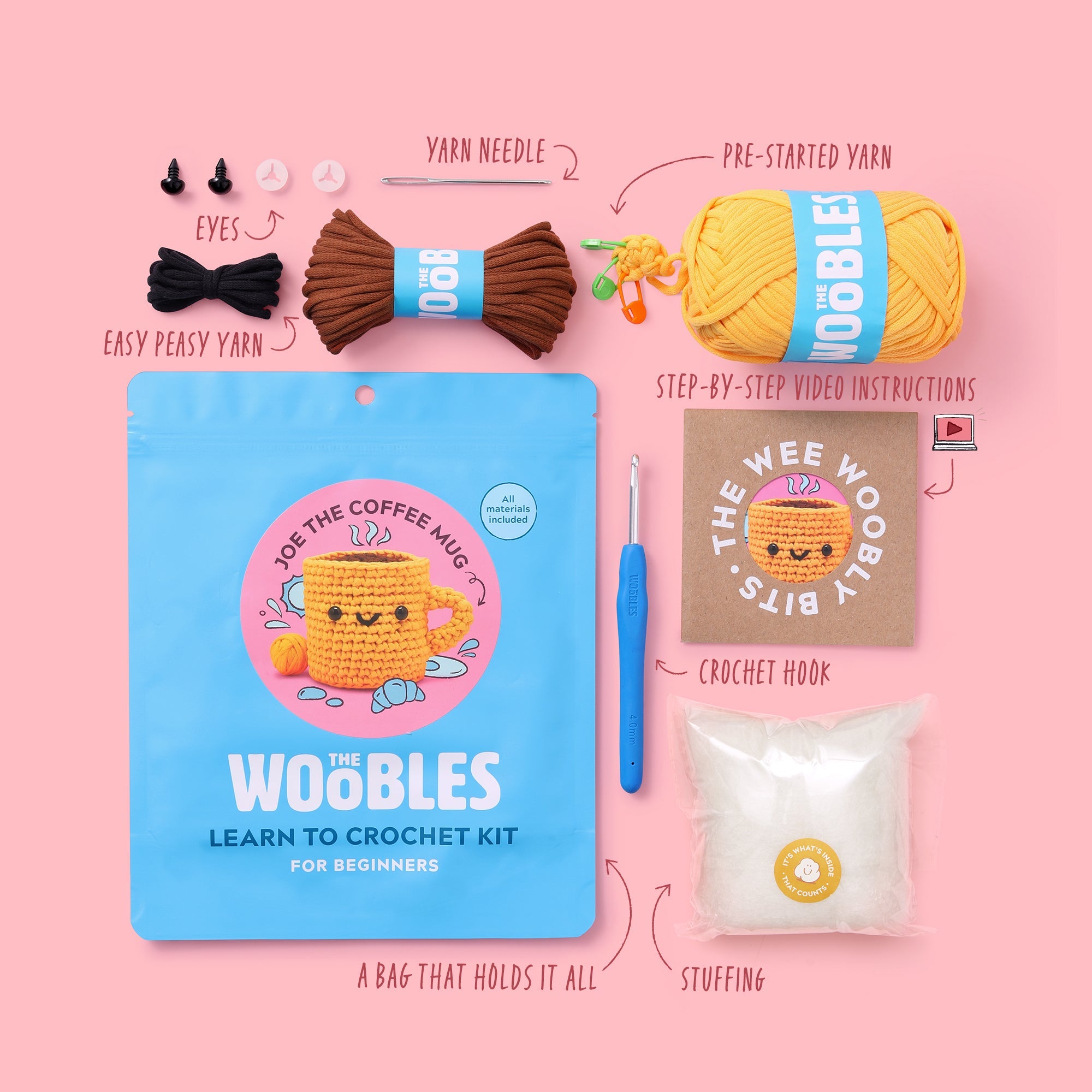 Joe the Coffee Mug Crochet Kit - Wooble at Home