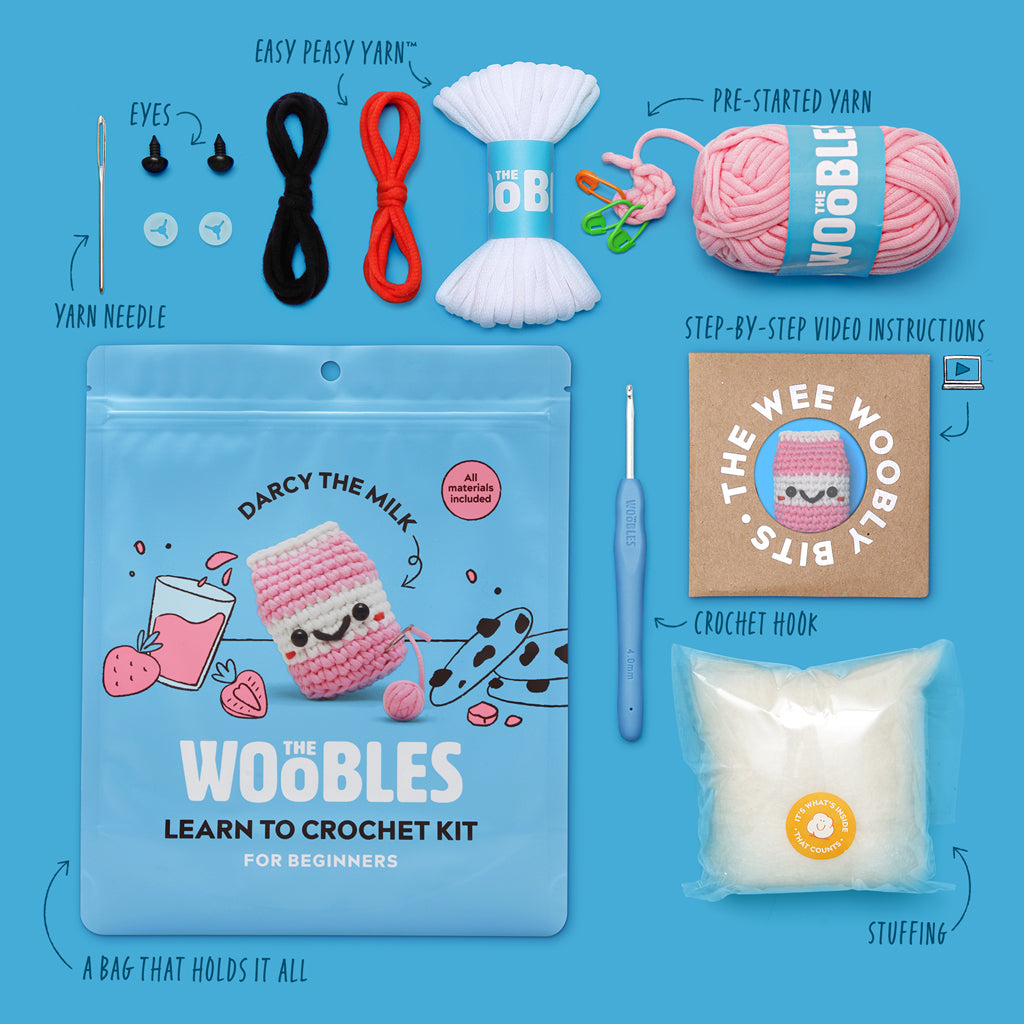 Darcy the Milk Crochet Kit - Easy Crochet Kits