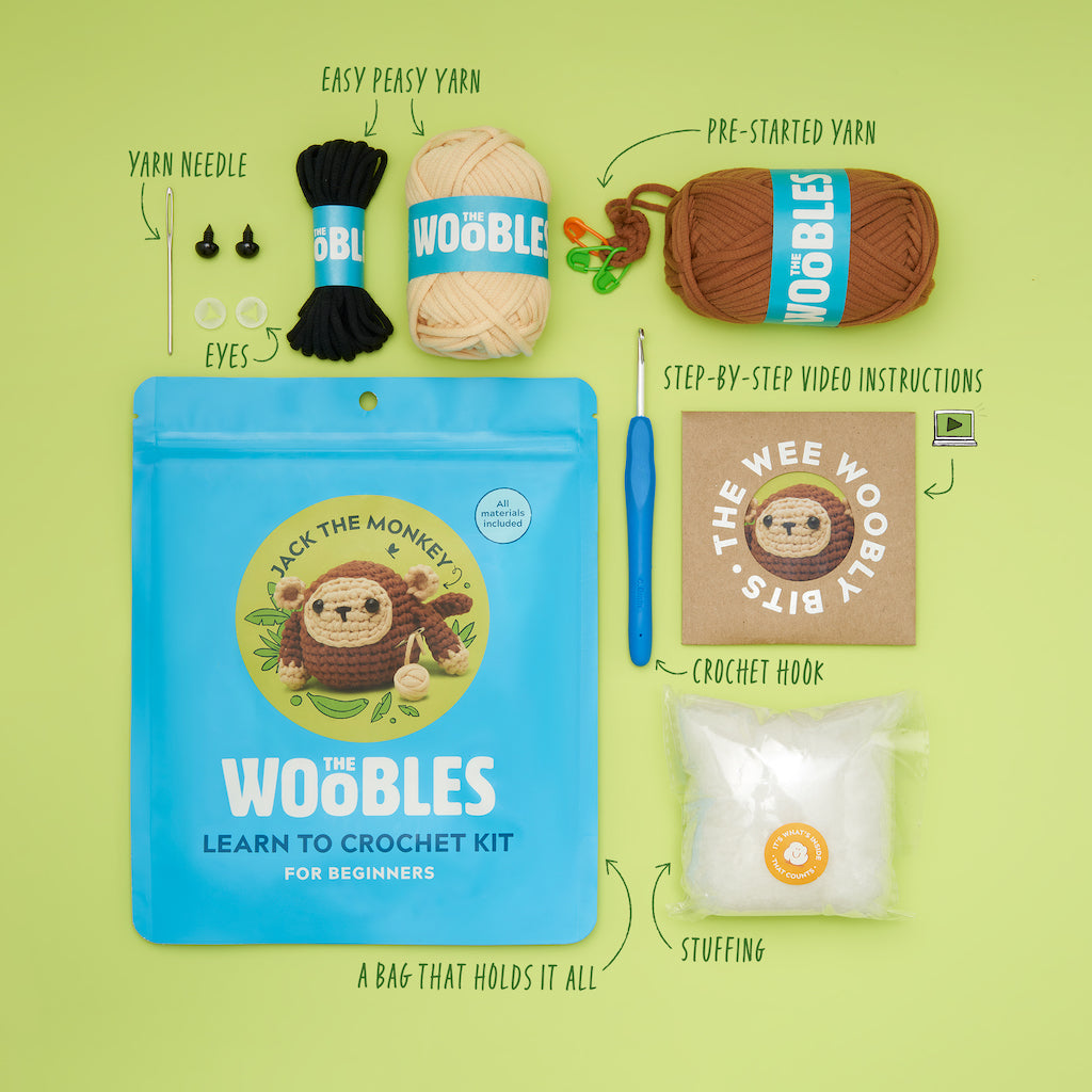 Jack the Monkey Crochet Kit - Cute Crafts Daily