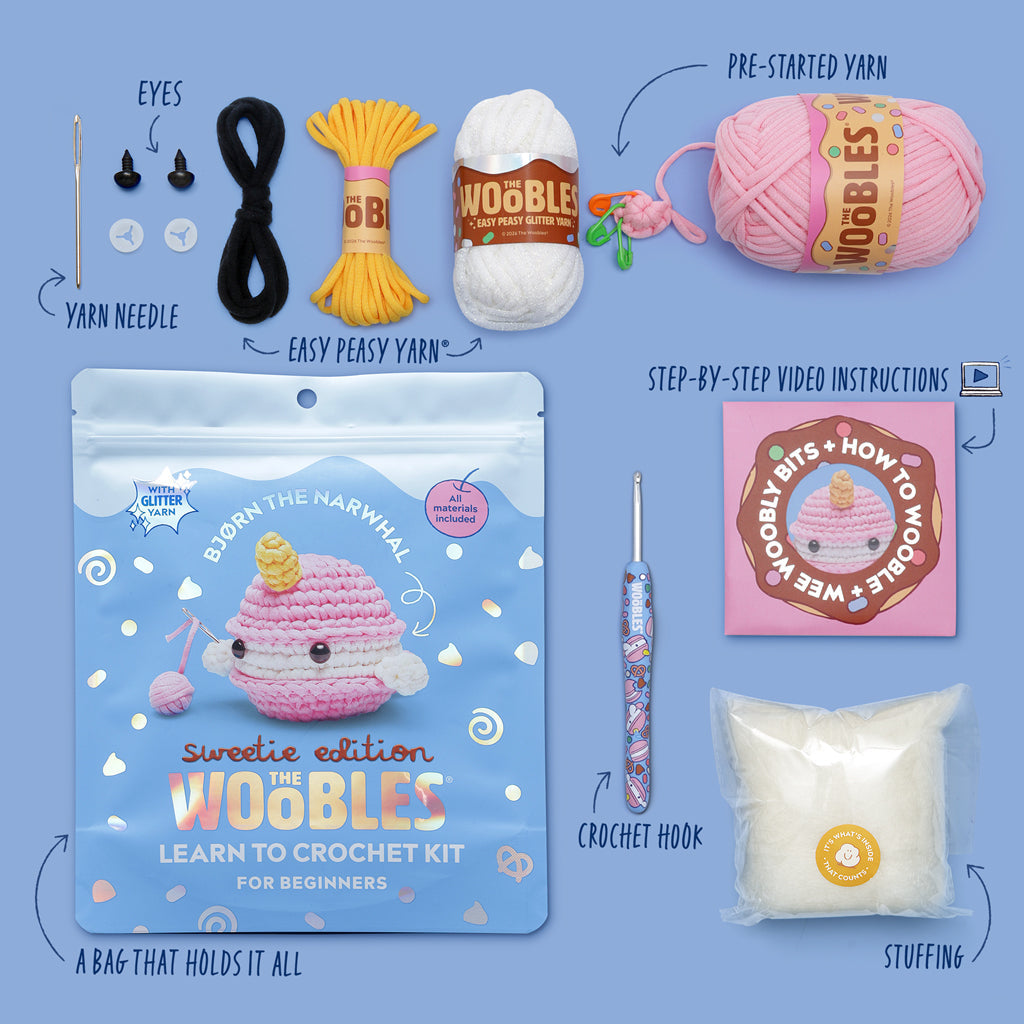 Bjørn the Narwhal: Sweetie Edition Crochet Kit - Crochet Gift Pick