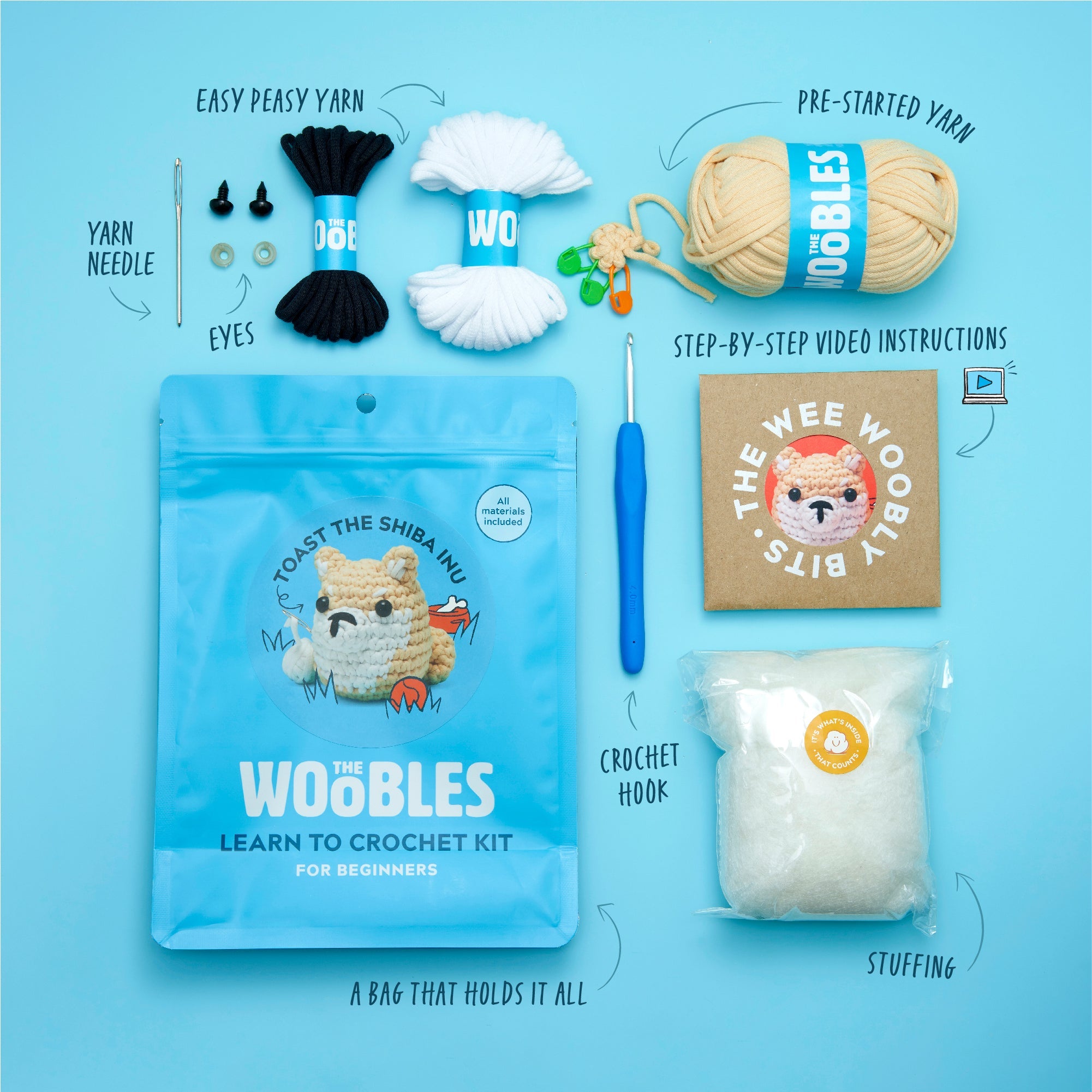 Toast the Shiba Inu Crochet Kit - Learn. Make. Love.