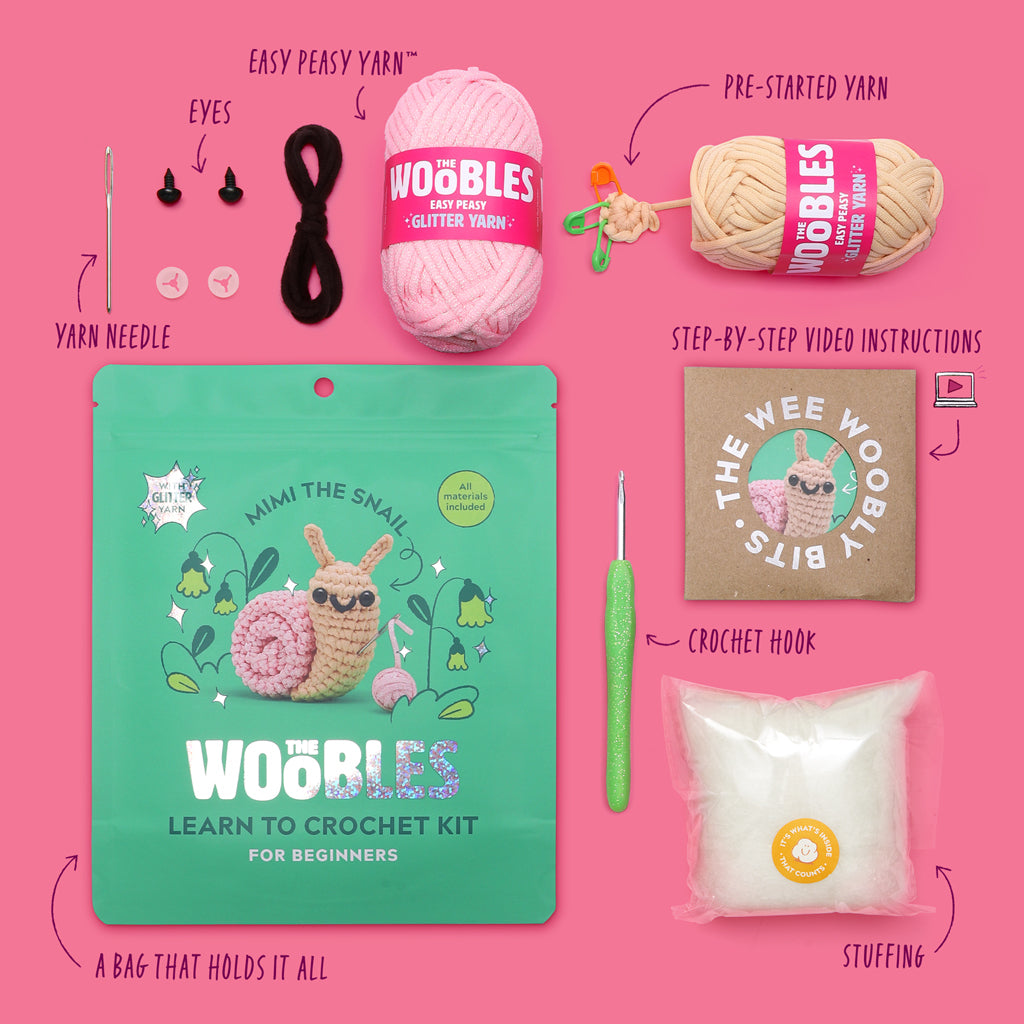 Mimi the Snail Crochet Kit - Beginner Crochet Fun
