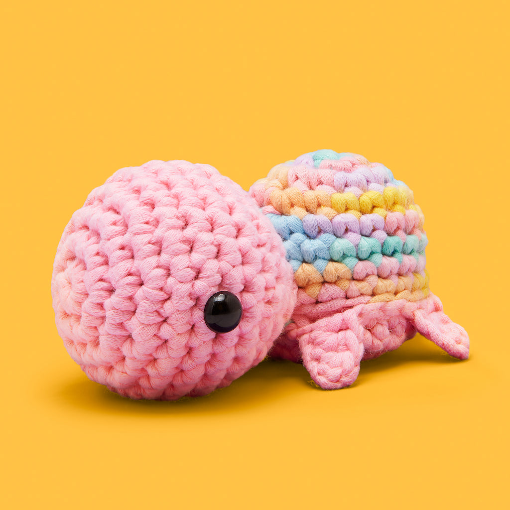 Emilio the Turtle Pastel Crochet Kit - Easy Stitch Fun