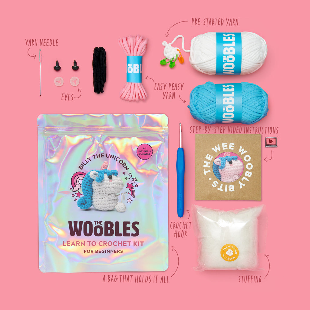 Billy the Unicorn Crochet Kit - Craft More Joy