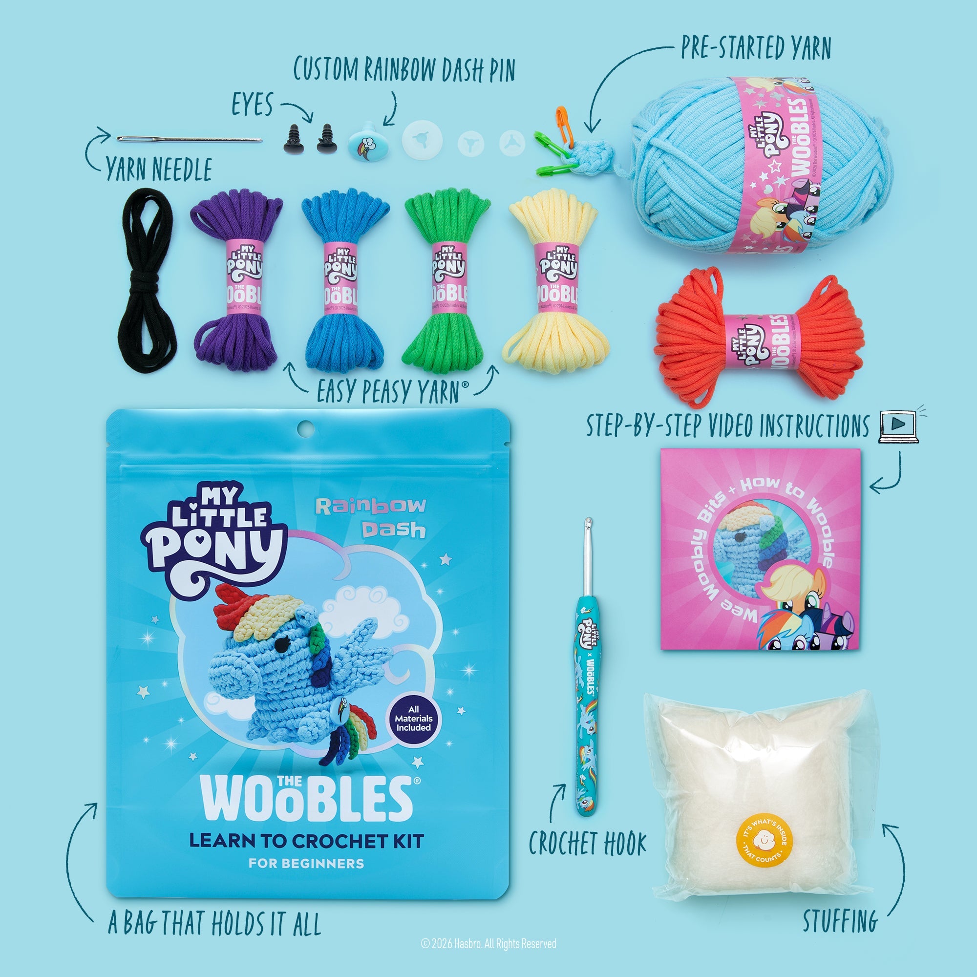 Rainbow Dash Crochet Kit - Fun for Beginners