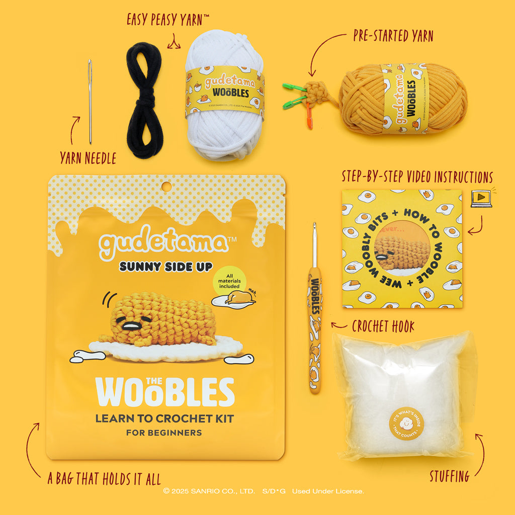 Gudetama™ Sunny Side Up Crochet Kit - The Easy Crochet Kit