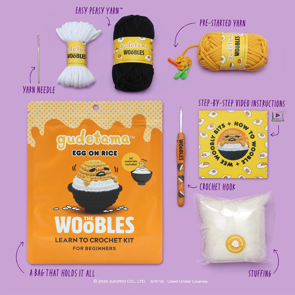 Gudetama™ Eggs-press Yourself Bundle - Woobles Stitch Fun