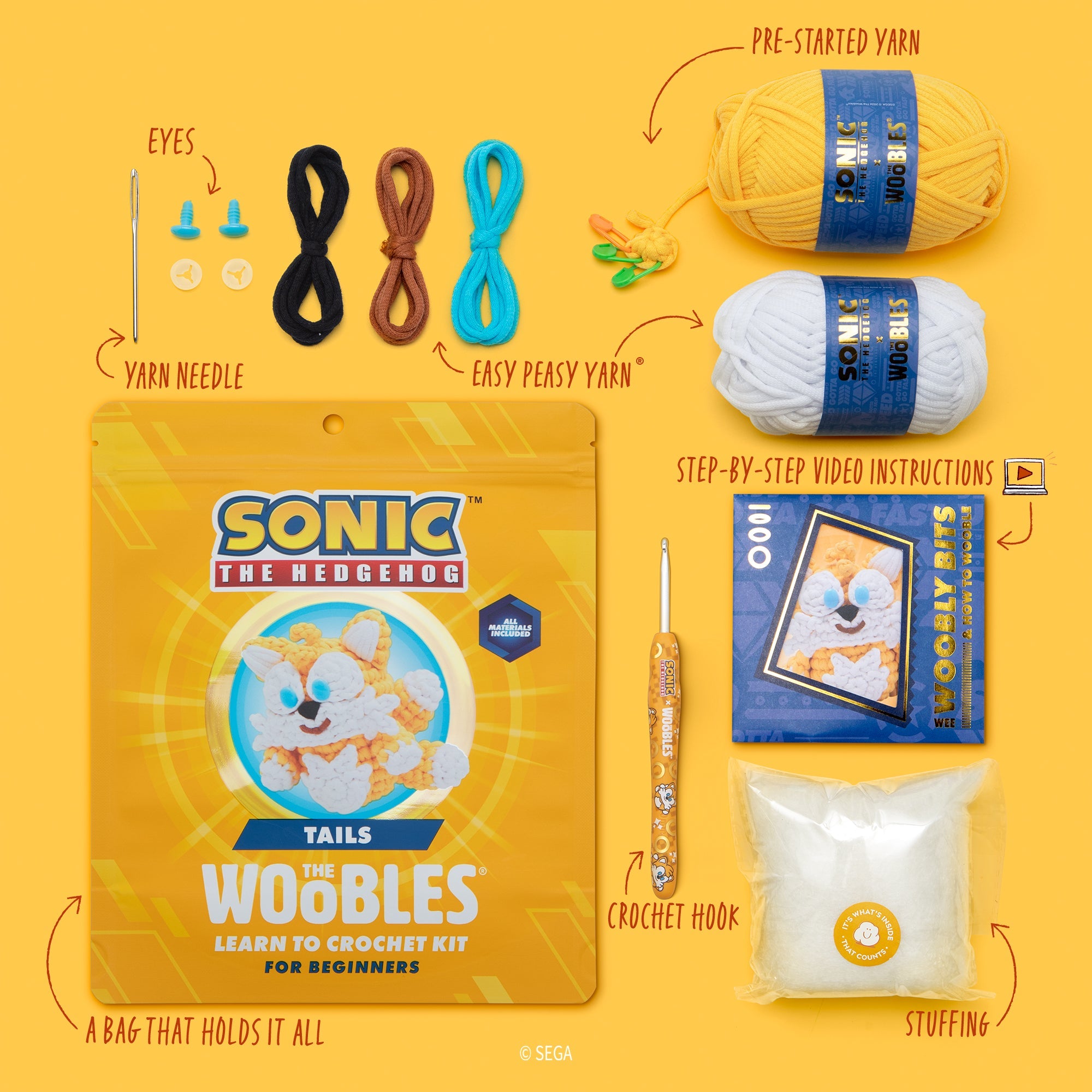 Tails Crochet Kit - Woobles Gift Pick