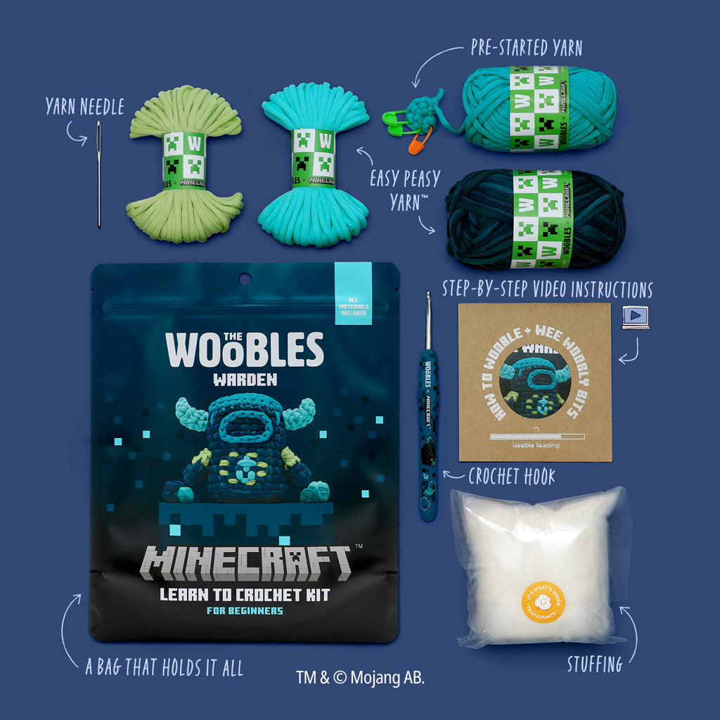 Minecraft Warden Crochet Kit - Stitch Your First Friend