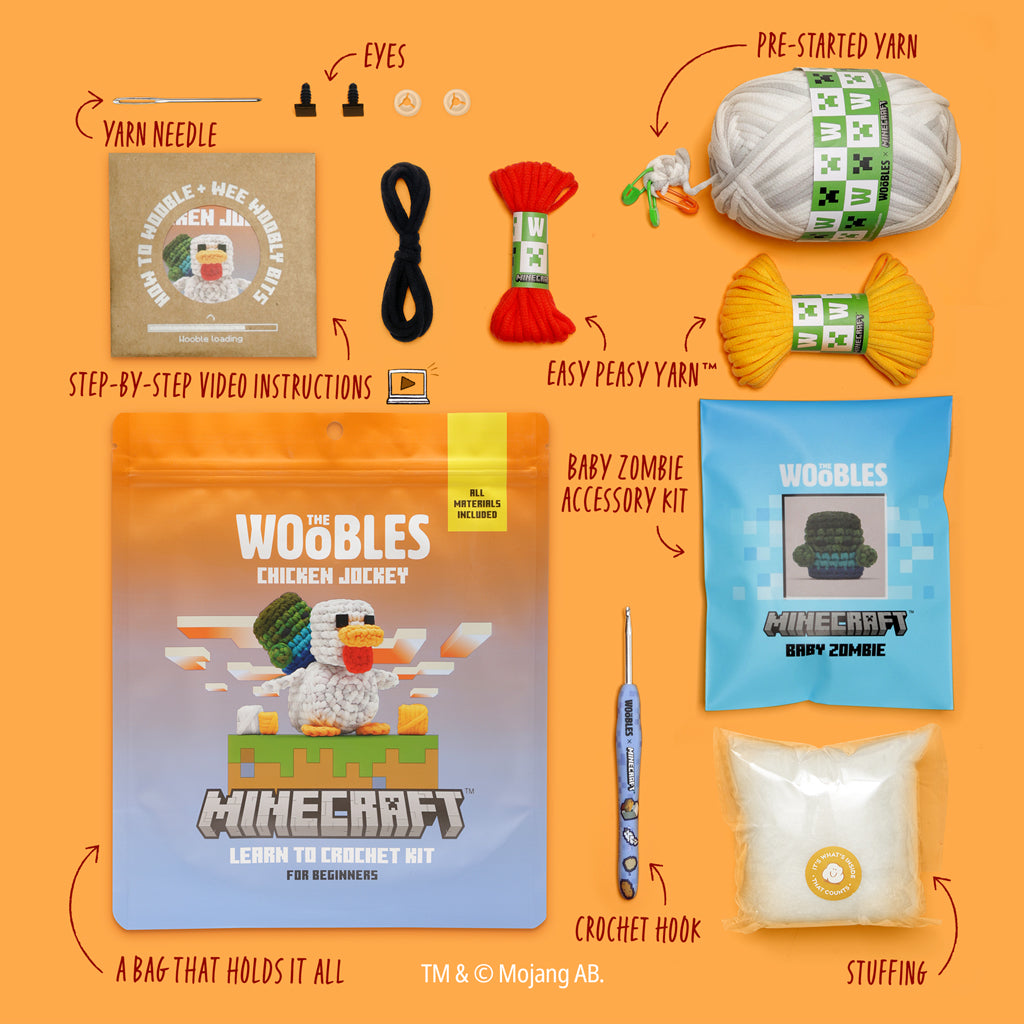 Minecraft Chicken Jockey Bundle - Stitch More Smiles