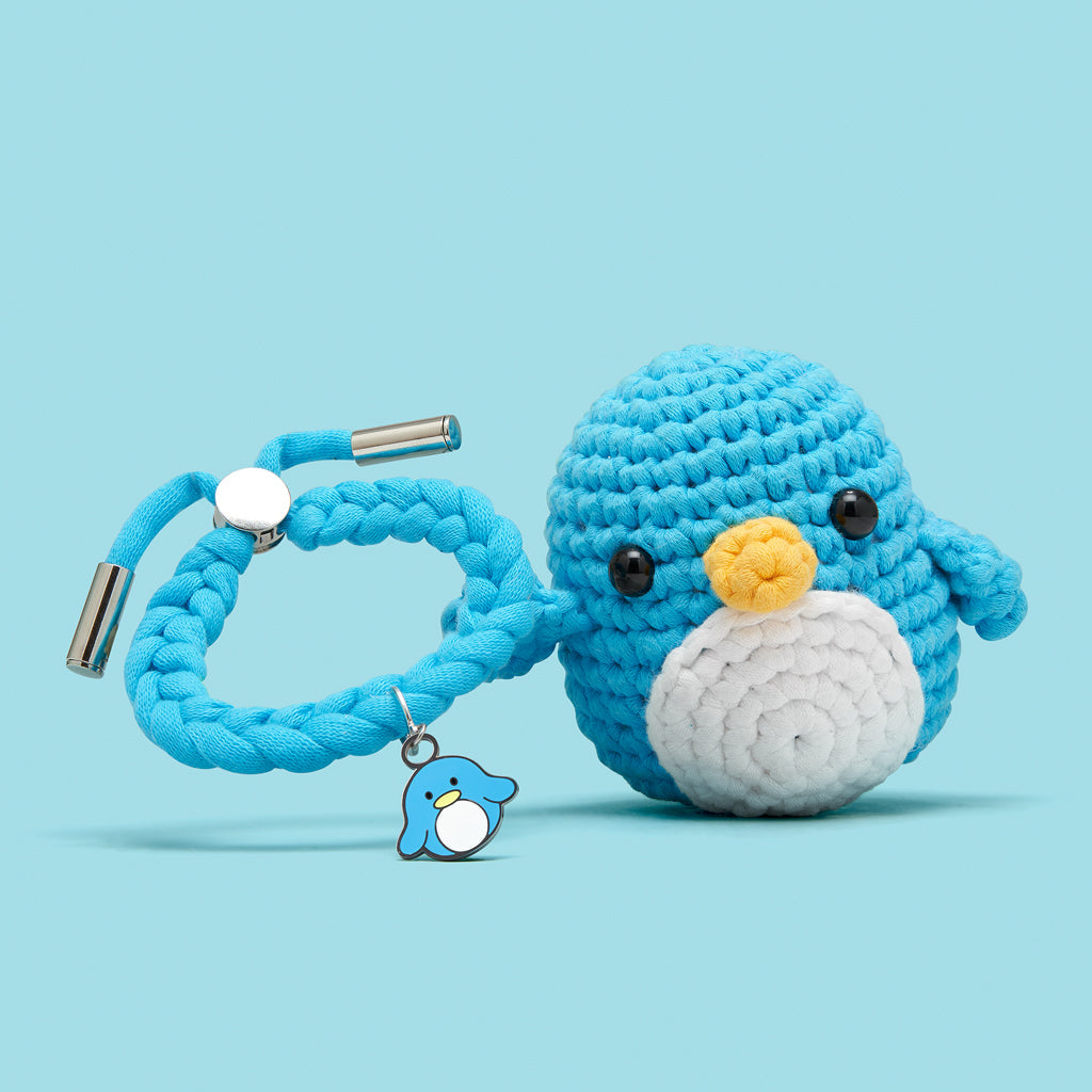 Pierre the Penguin Crochet Kit with Free Charm Bracelet Kit - Crochet Confidence Starts Here