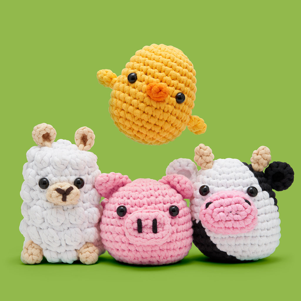 Old MacYarn-ald Had a Farm Bundle - First Crochet Project