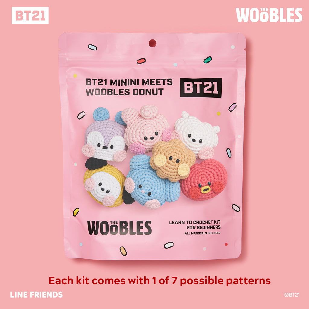 BT21 minini Donut Blind Bag Crochet Kit - Cute Gift Pick