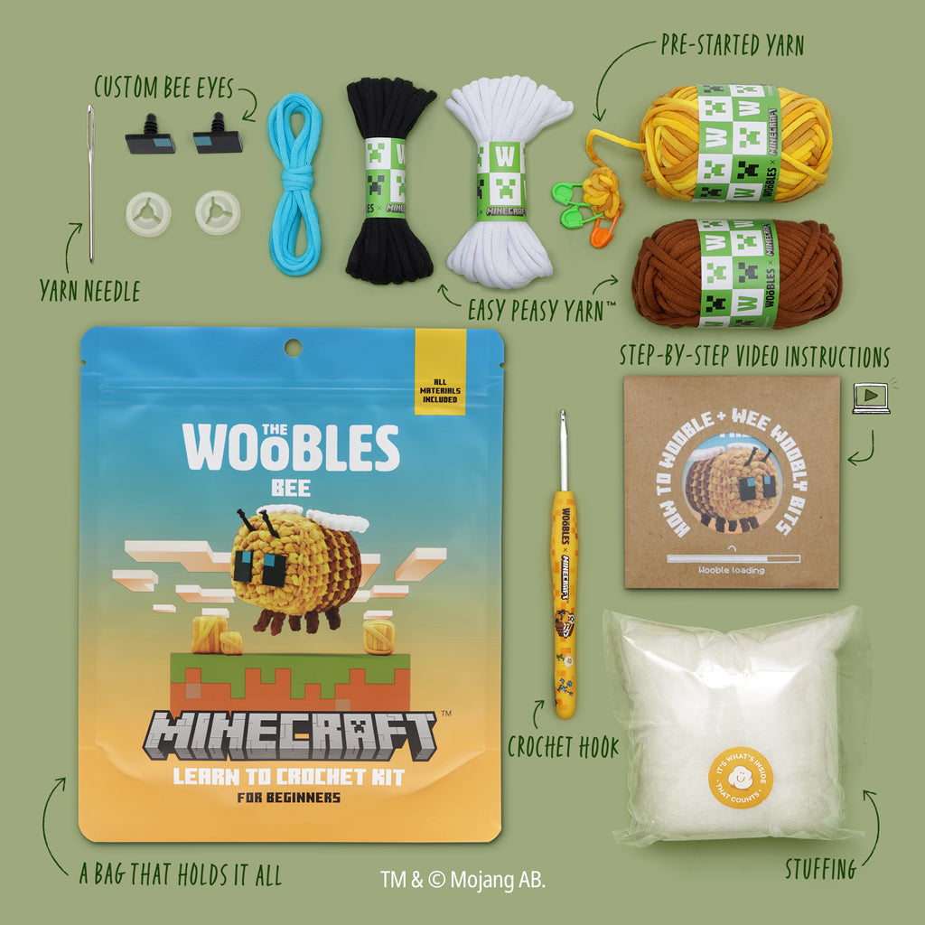 Minecraft Bee Crochet Kit - For Weekend Projects