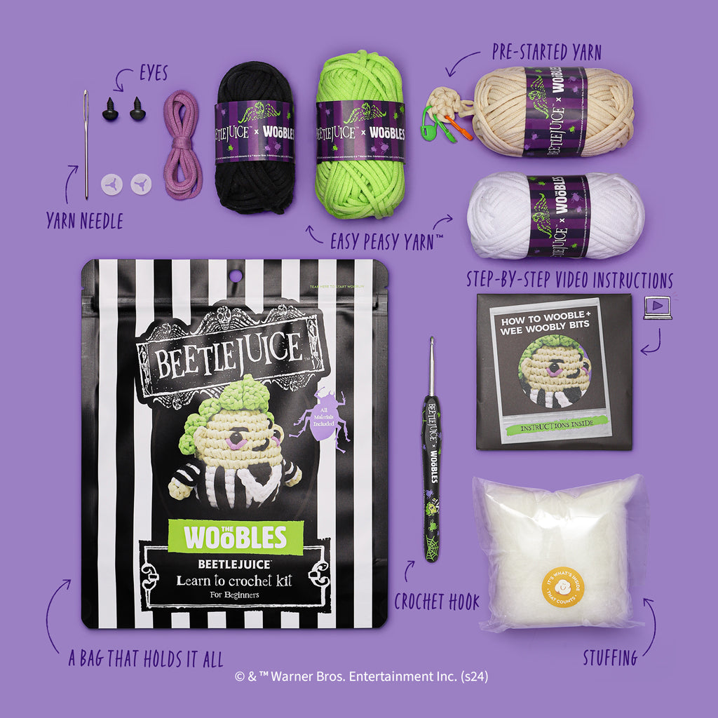Beetlejuice Crochet Kit - Ready with Instructions