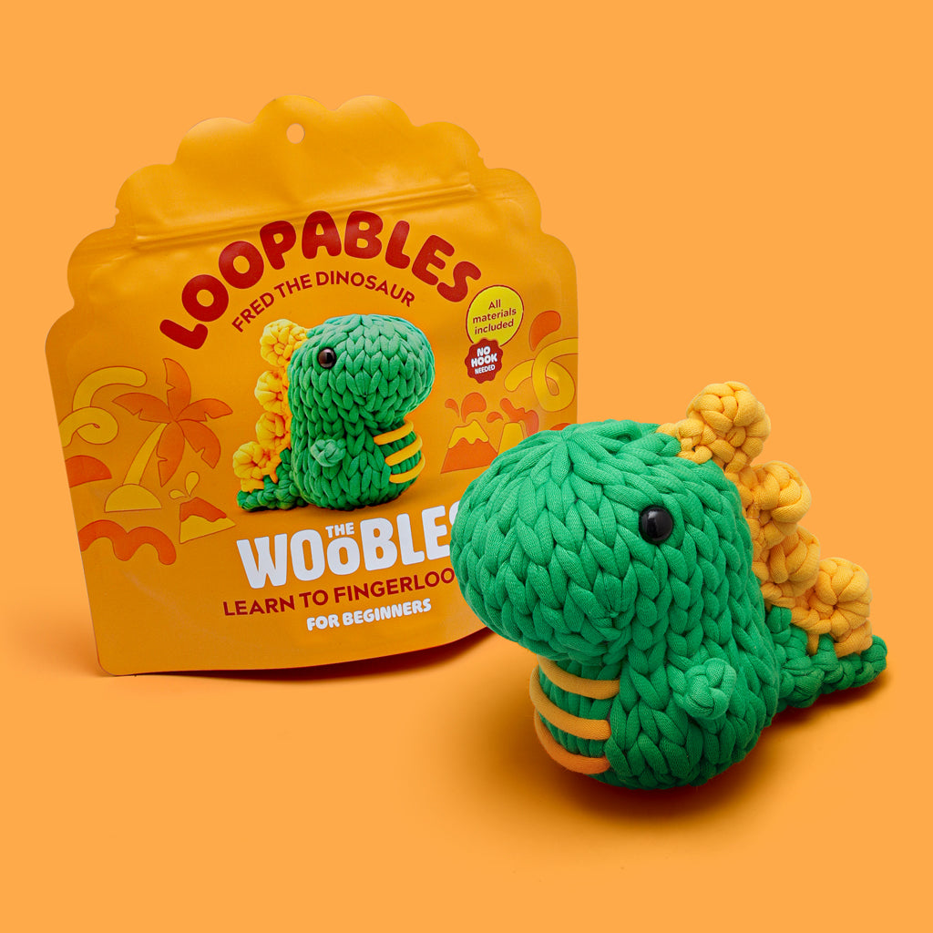 Fred the Dino Loopables Kit - Learn Cute Stitches