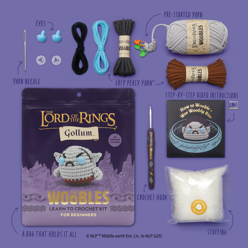 Gollum™ Crochet Kit - Cute Crafts Daily