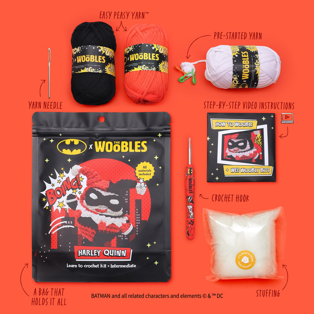 Harley Quinn™ Crochet Kit - Easy Crochet Joy