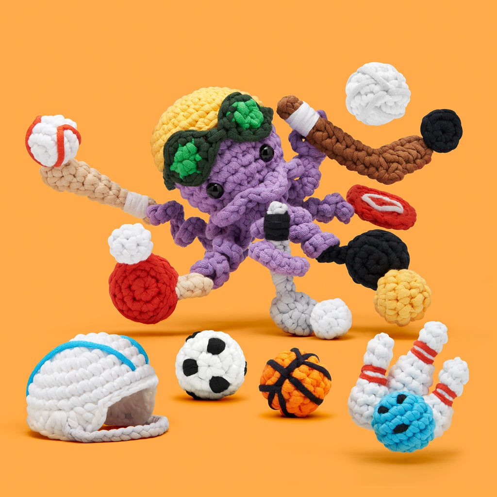 Tiny Baseball and Bat Accessory Kit - Cute Crochet Projects