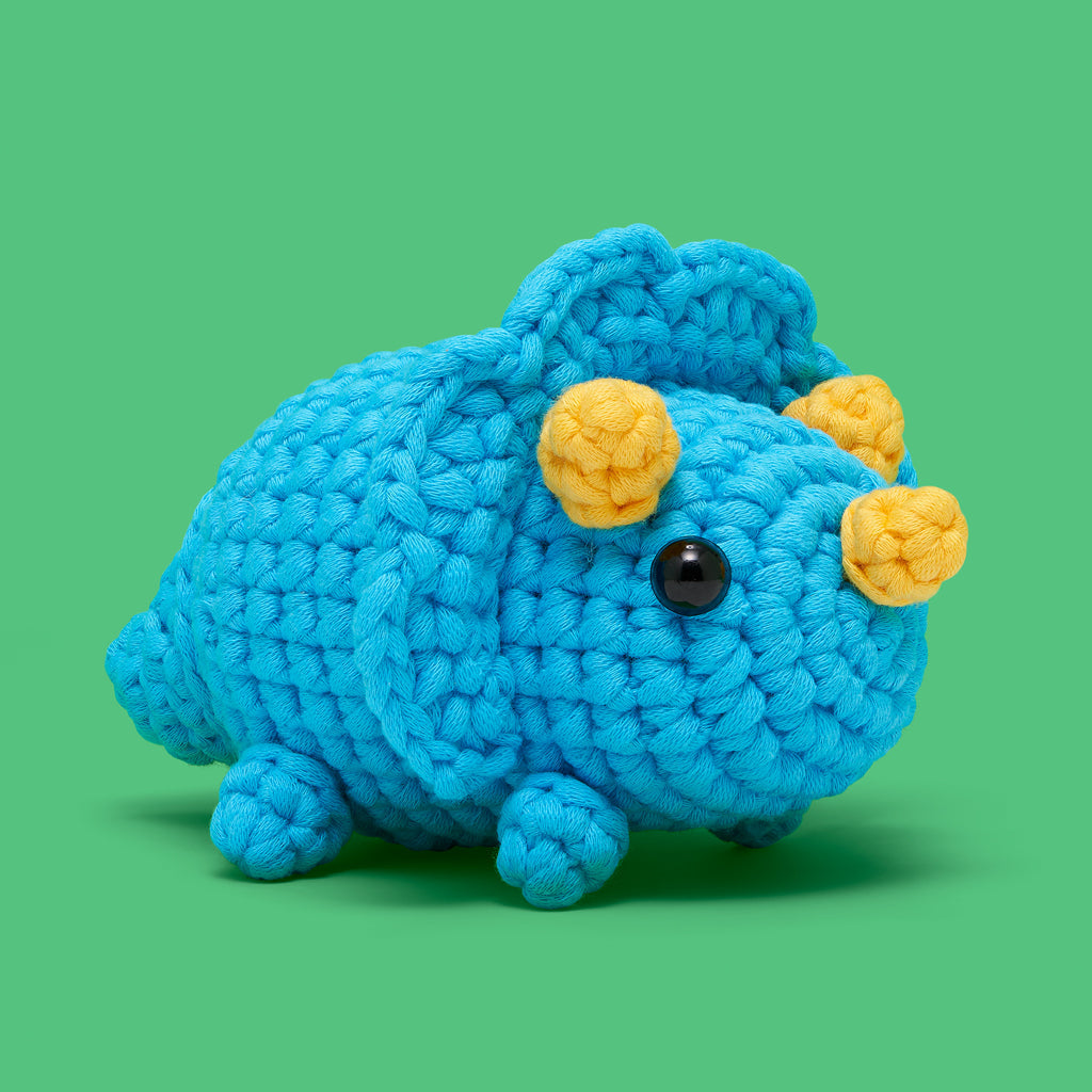 Oscar the Triceratops Crochet Kit - Turn Yarn into Fun