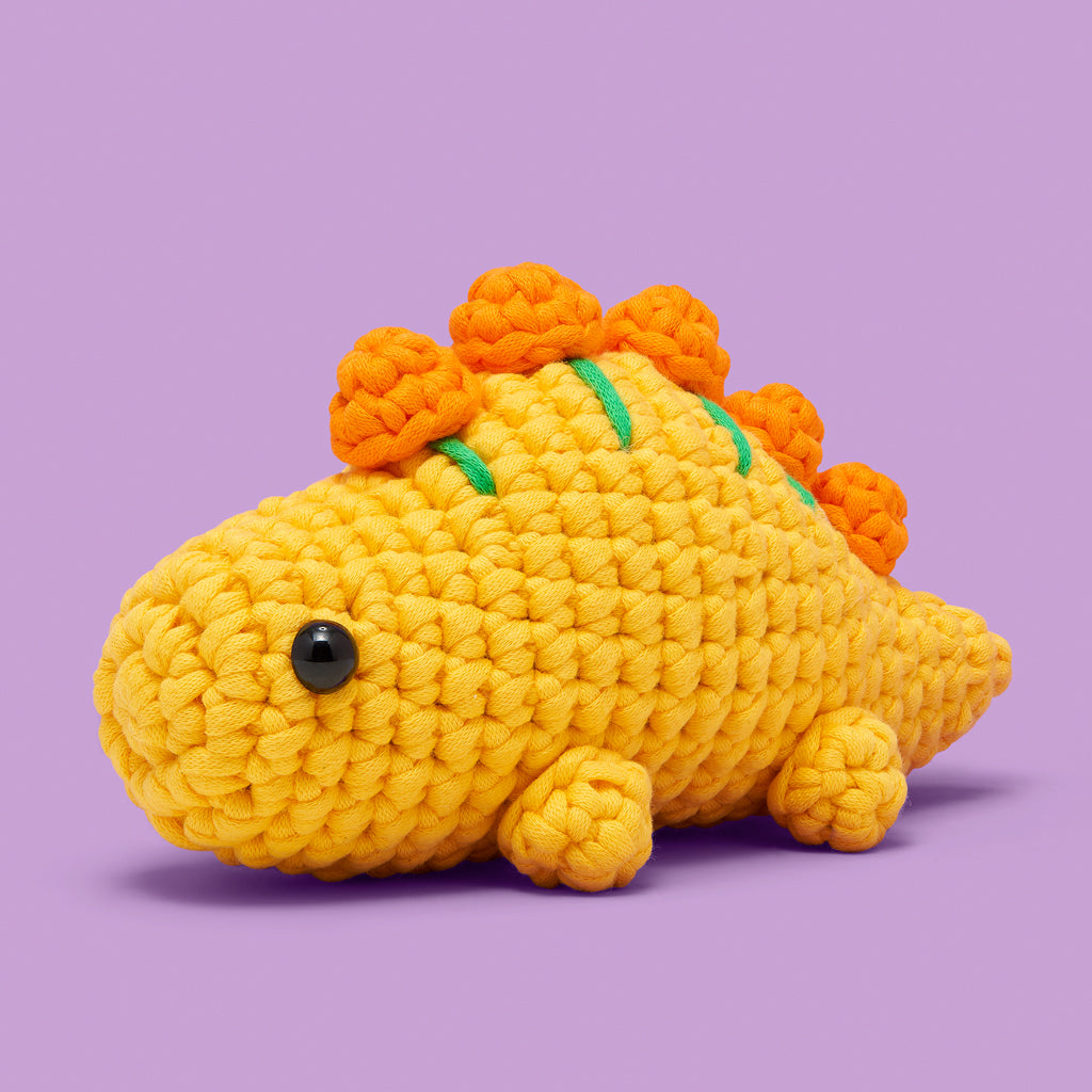 Phoebe the Stegosaurus Crochet Kit - Yarn. Hook. Fun.