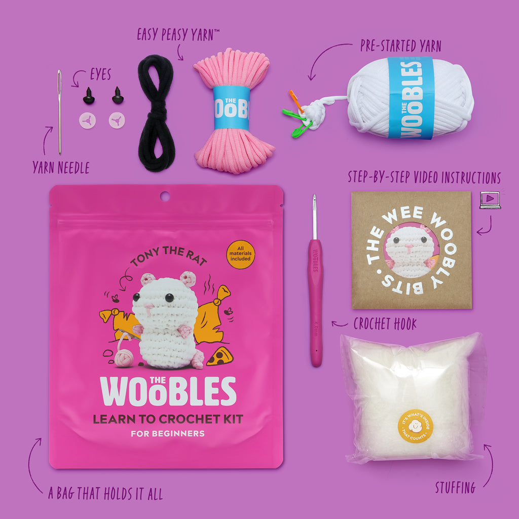 Tony the Rat Crochet Kit - Perfect for Beginners