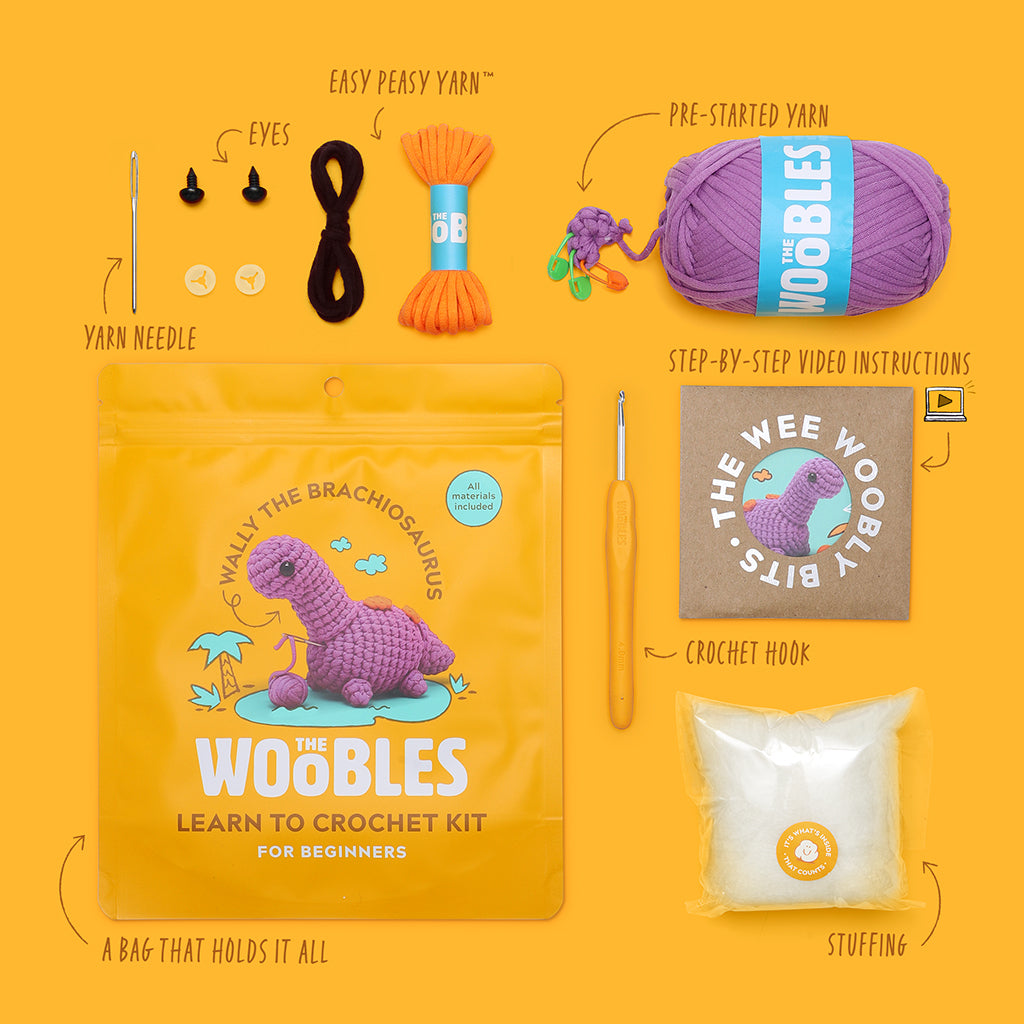 Wally the Brachiosaurus Crochet Kit - The Woobles Kit